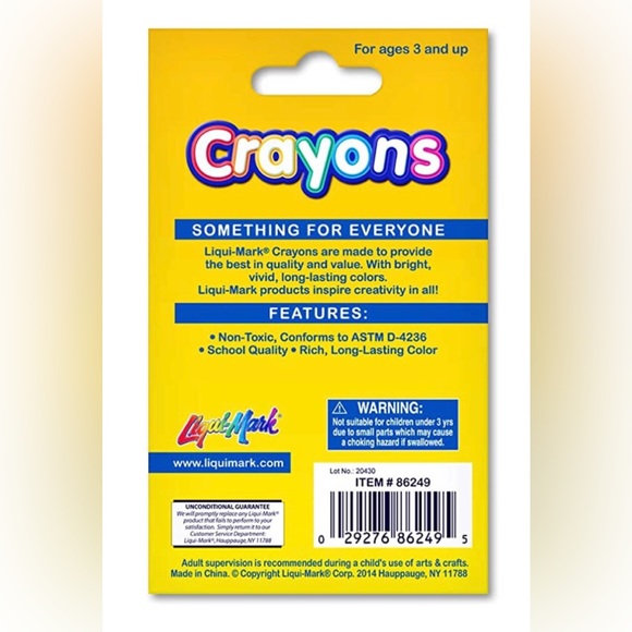 Brand New 24-pack Liqui-Mark Crayons In Assorted Colors - Picture 2 of 7